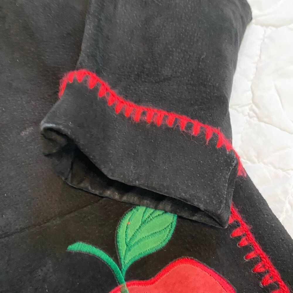 Bob Mackie Wearable Art Black Suede Apple Jacket - Picture 9 of 10